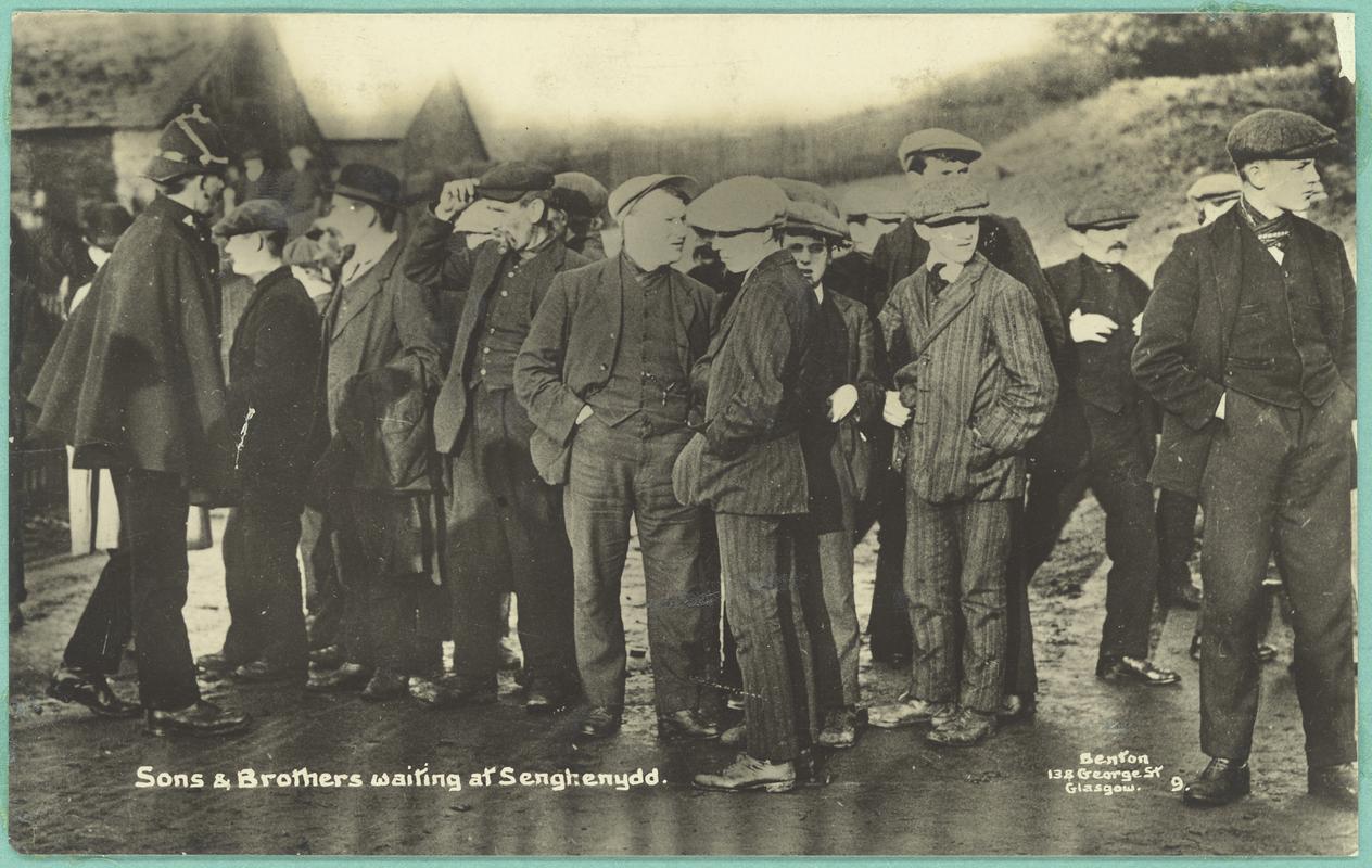 Universal Colliery, Senghenydd. Sons & Brothers waiting at Senghenydd.