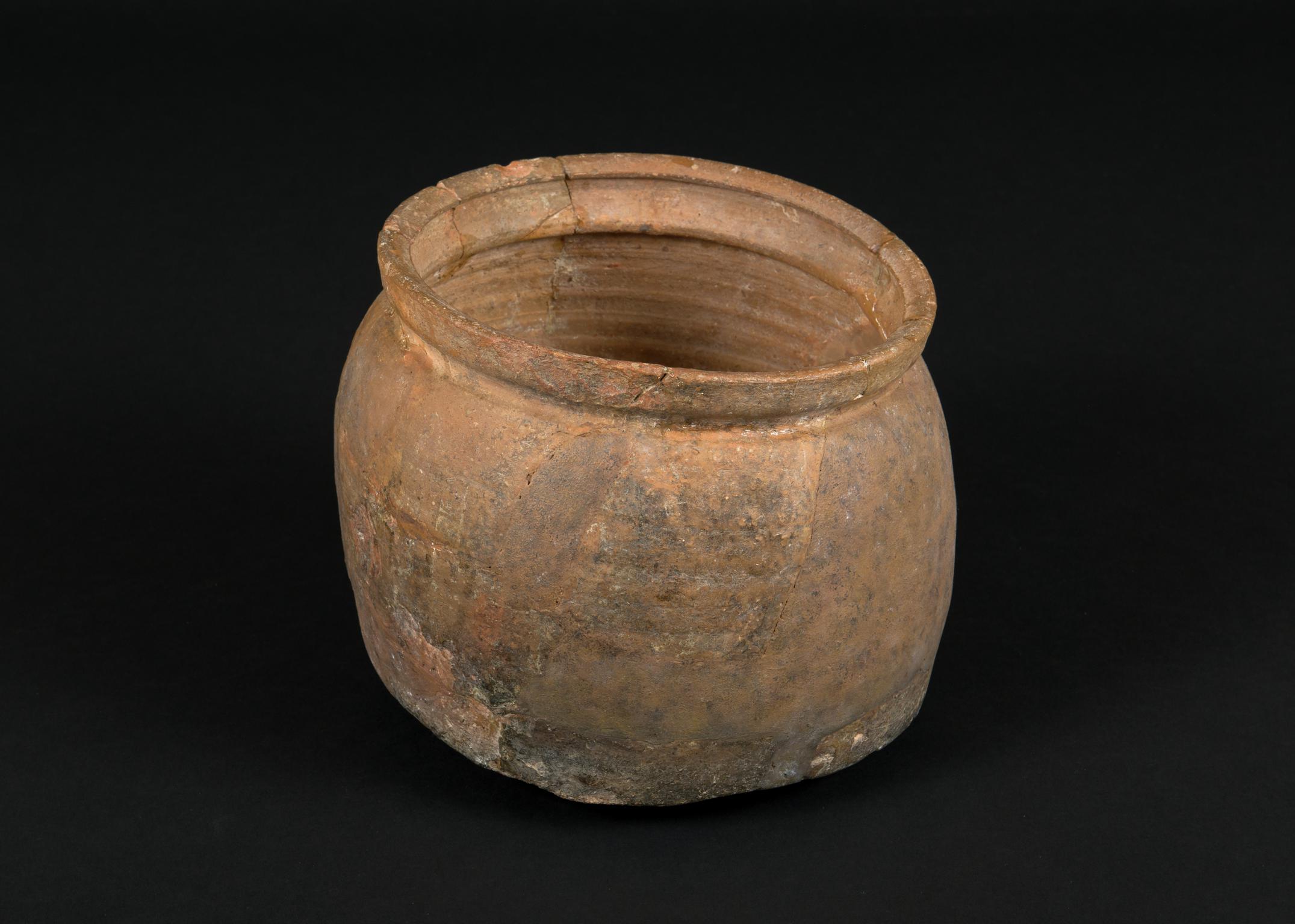 Medieval pottery cooking pot
