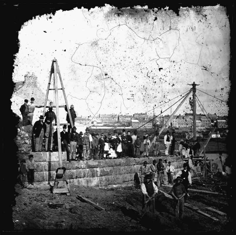 Construction of Milford Docks, c.1880's