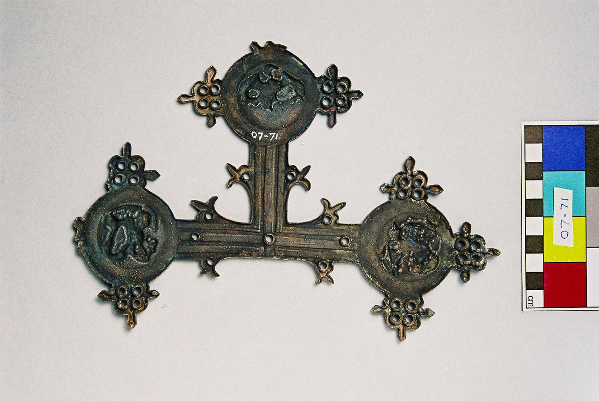 Medieval copper alloy processional cross (replica)