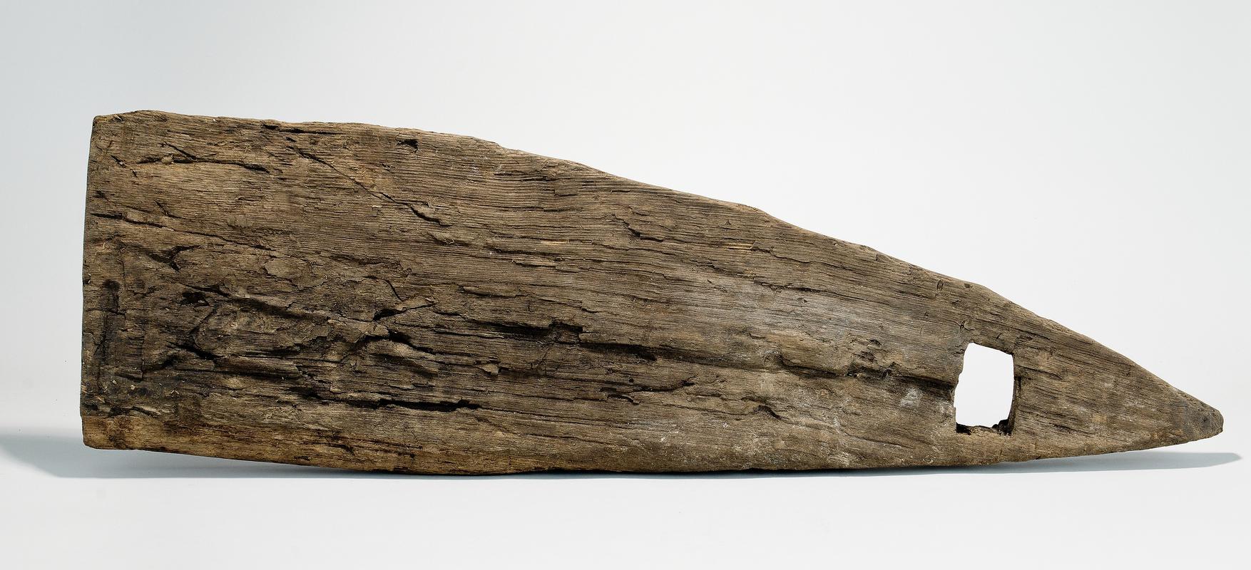 Early Medieval wooden palisade plank