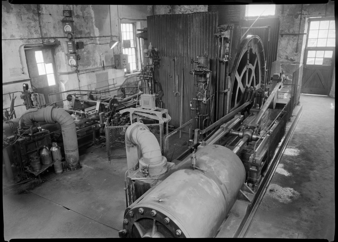 Black and white film negative showing a steam winder which was built by Leighs of Patricroft in the 1870s.  Image was taken in 1976.  'Fernhill 1976' is transcribed from original negative bag.