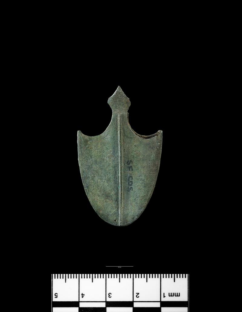 Roman copper alloy scabbard chape