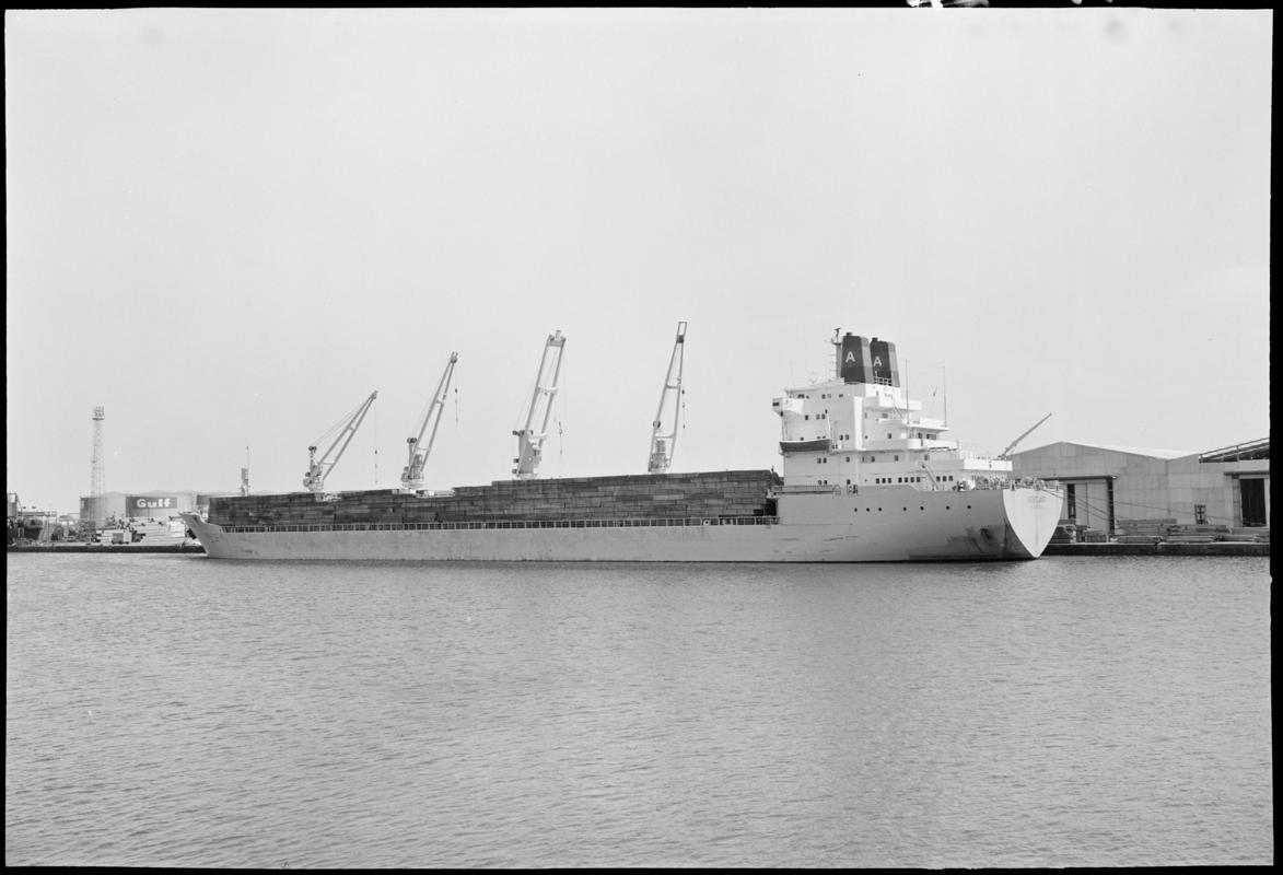 M.V. VESTLAND at Cardiff Docks.