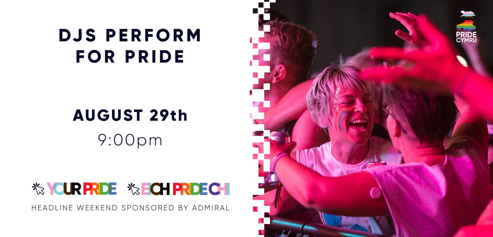 Digital flyer created to promote Pride Cymru's Big Online Week, 24 - 30 August 2020.