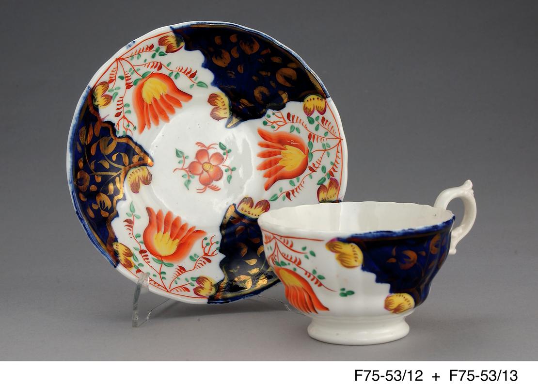 Cup & saucer - part of Gaudy Welsh china teaset