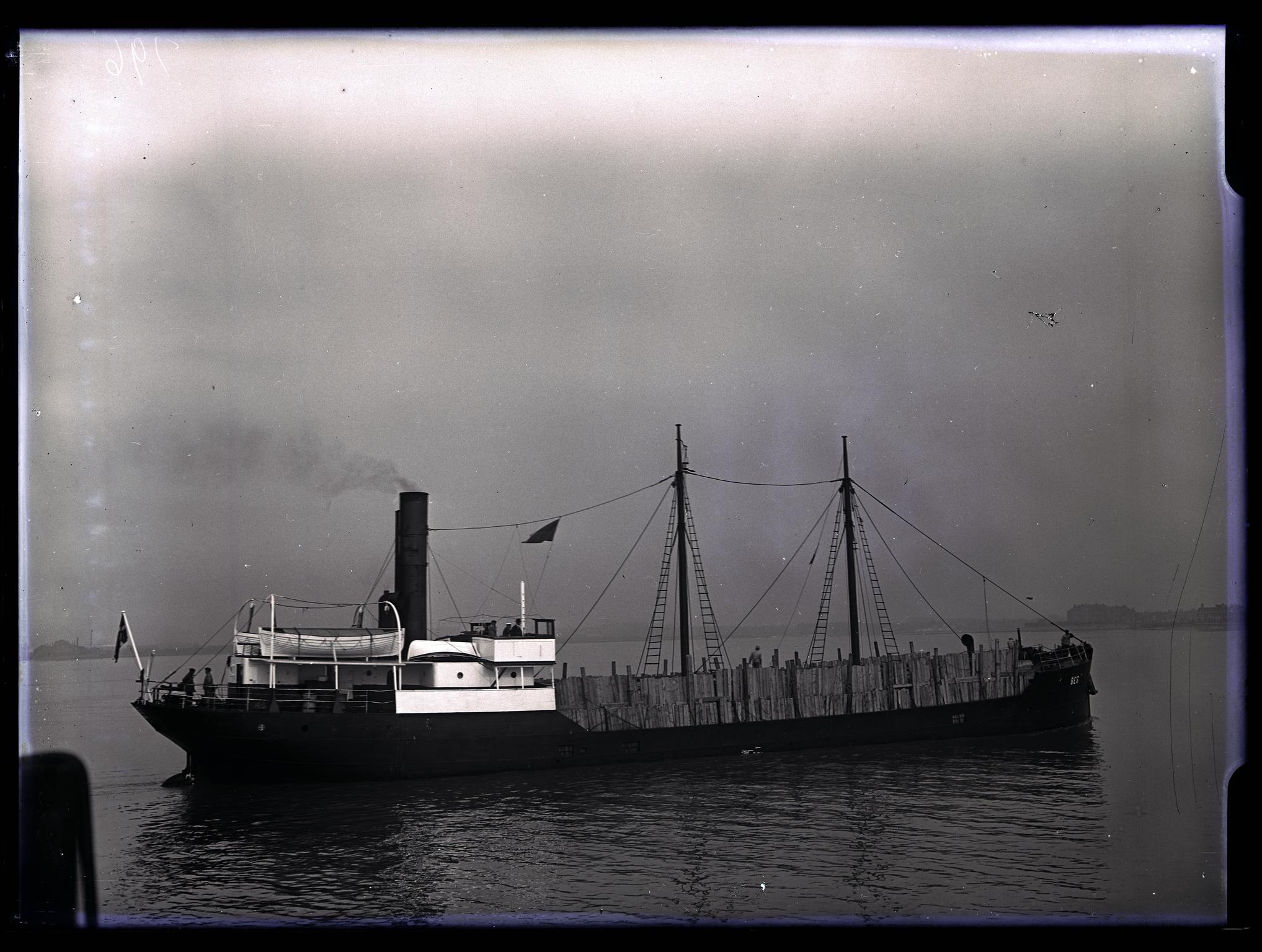 S.S. BES, glass negative