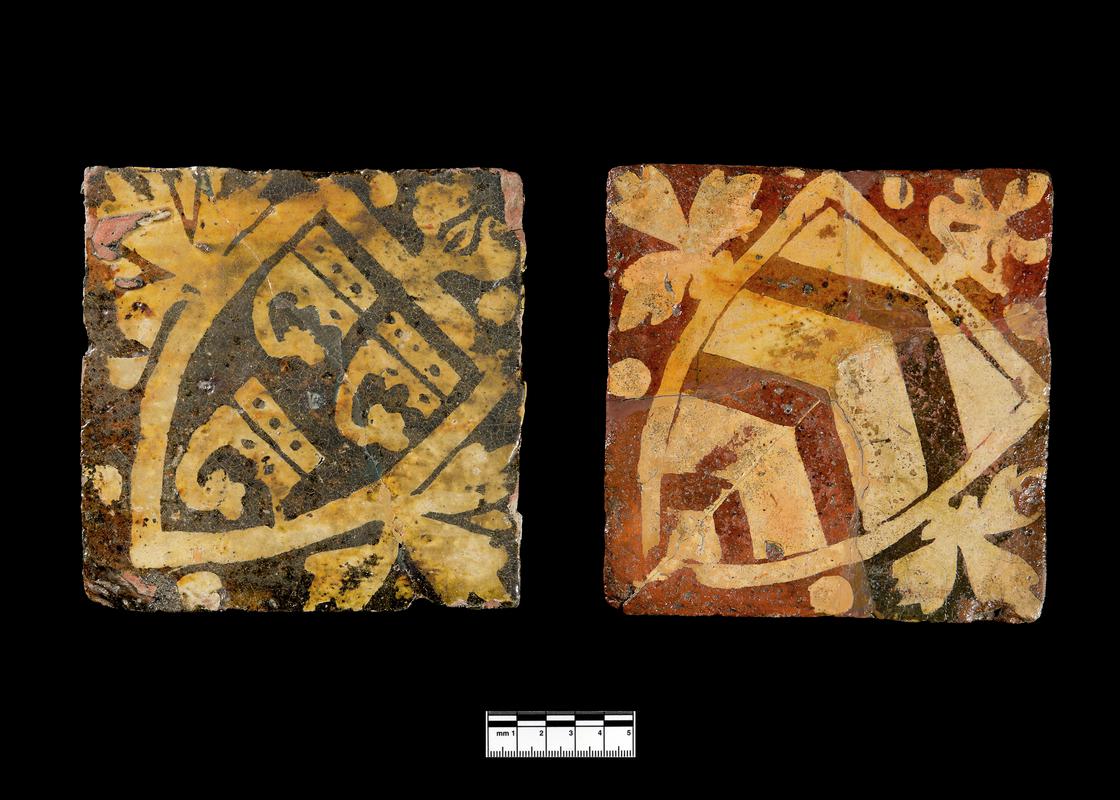 ceramic heraldic floor tiles