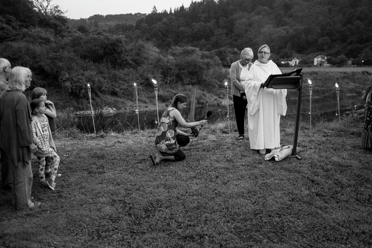 GB. WALES. Tintern. St Michael's Church. Sacred Site and Sound festival. 2014