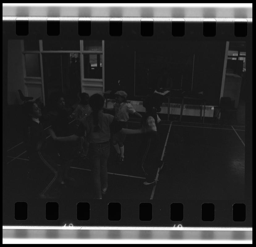 Group of girls dancing at Butetown Youth Club.