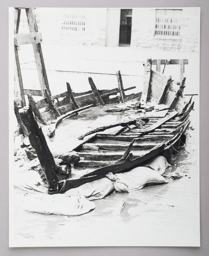 Photographic Print of Llyn Padarn slate carrying boat