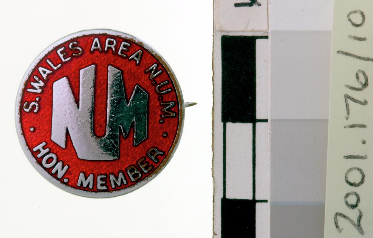 S.Wales, Area, N.U.M "Hon. Member" Lapel Badge