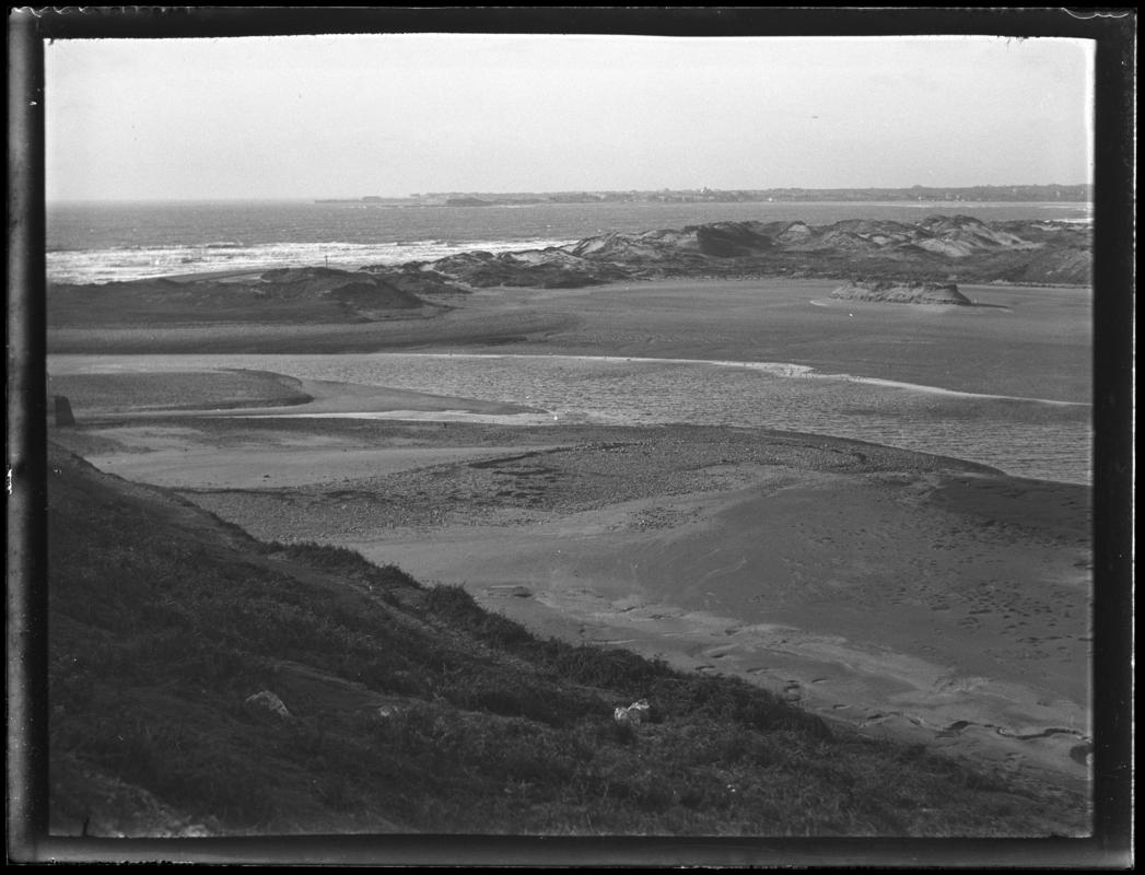 Ogmore Estuary, glass negative