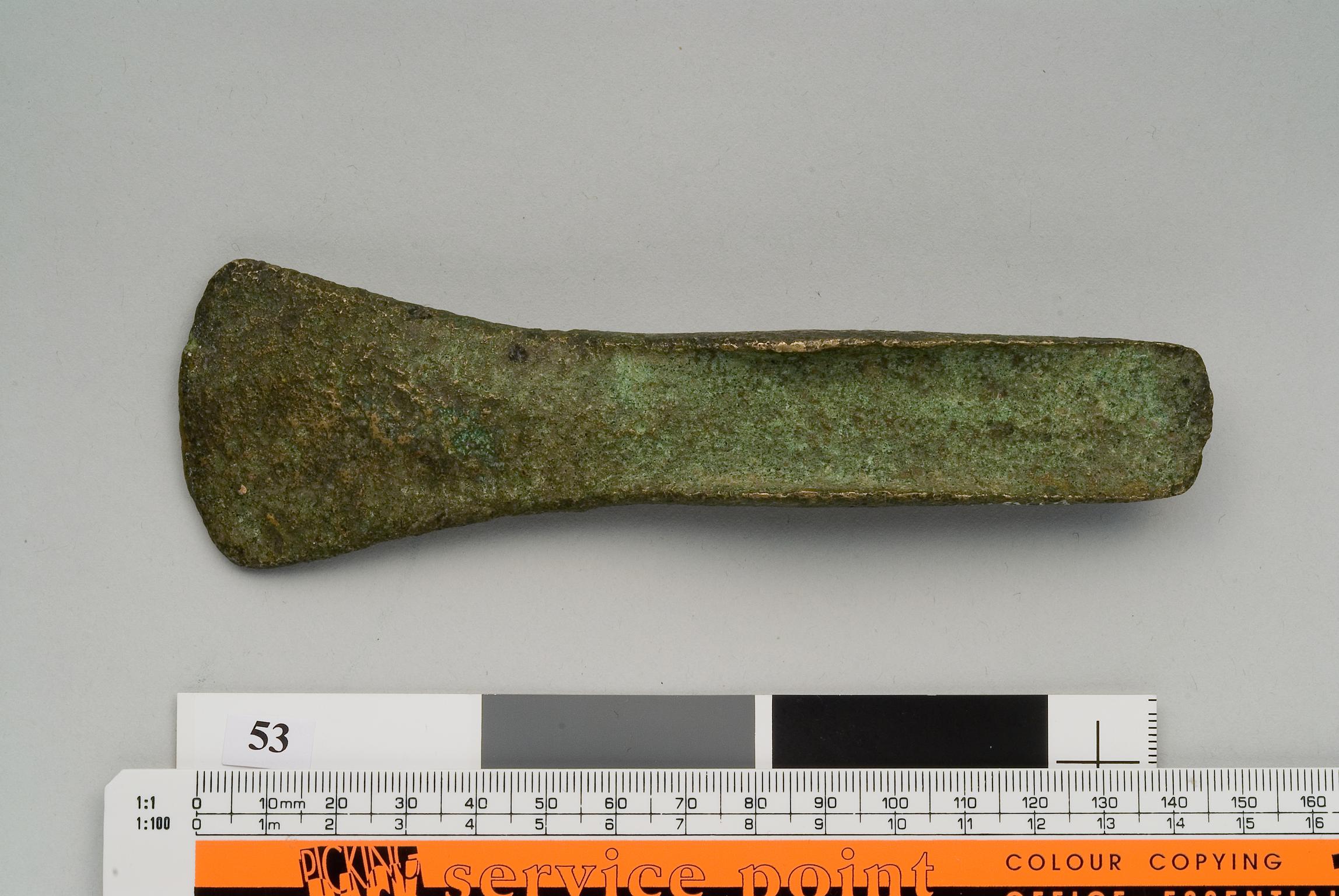 Middle Bronze Age bronze haft flanged axe