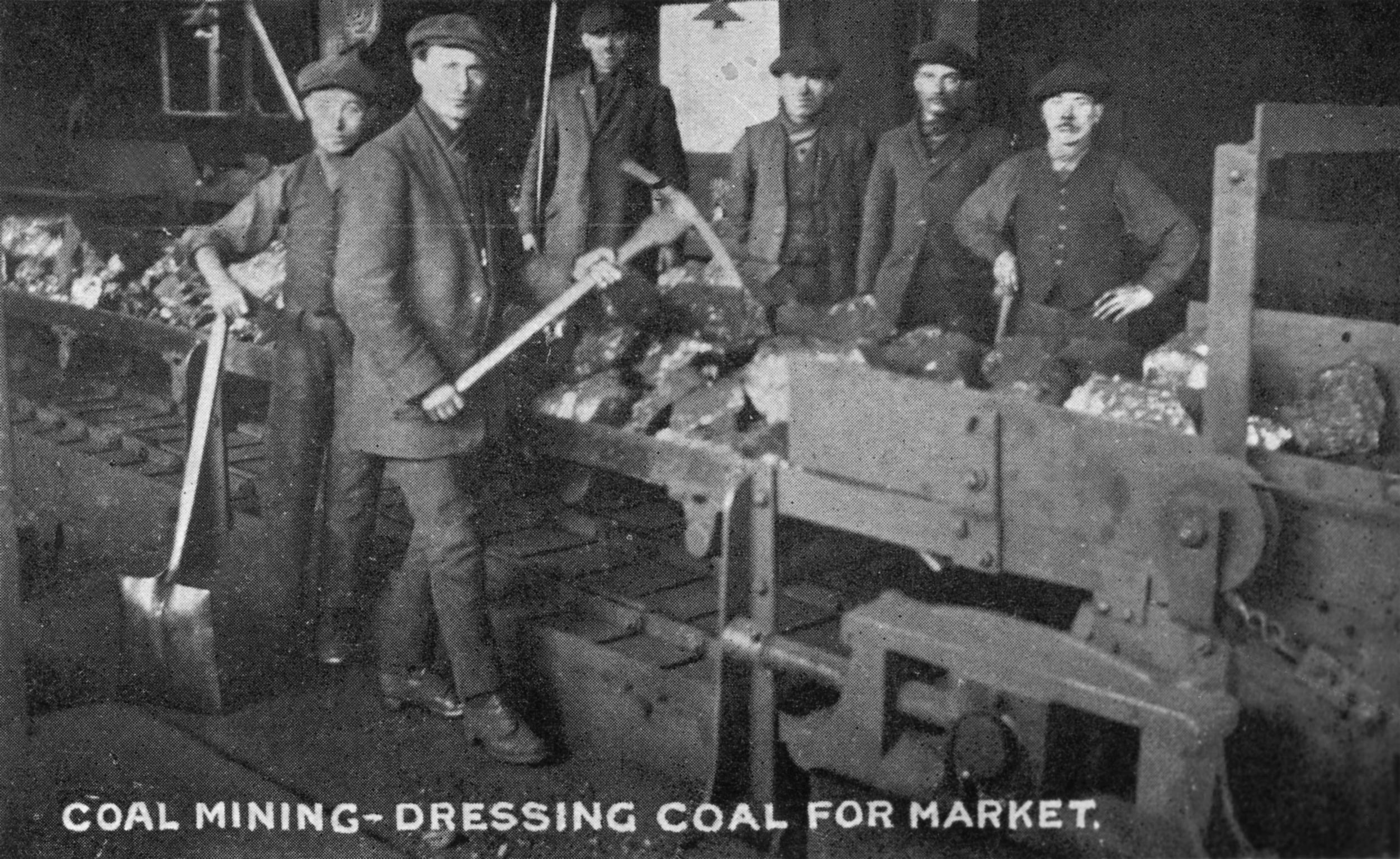 Coal Mining-Dressing Coal for Market (postcard)
