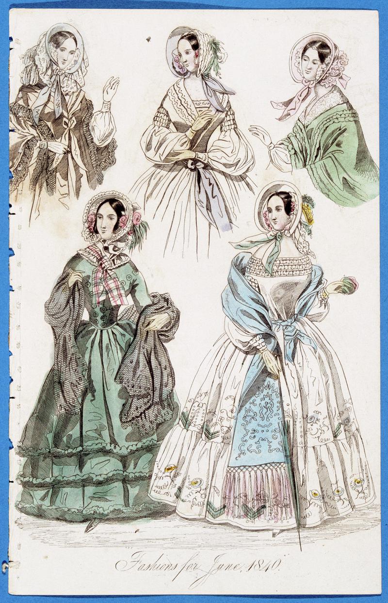 Fashion plate, 'Fashions for June 1840'