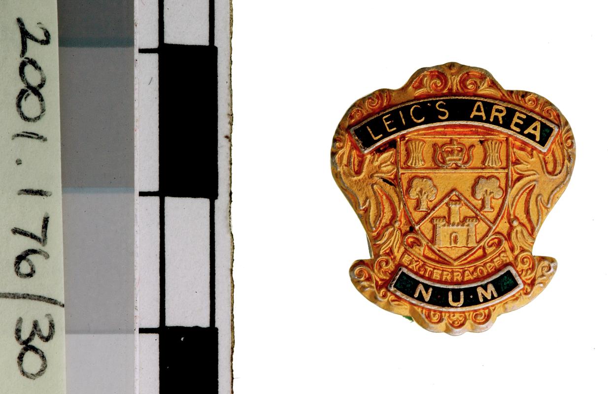 N.U.M "Leic's Area" Lapel Badge