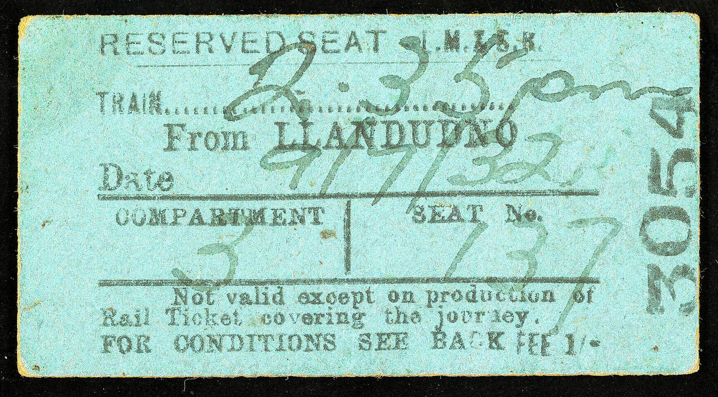 L.M. & S.R. reserved seat ticket