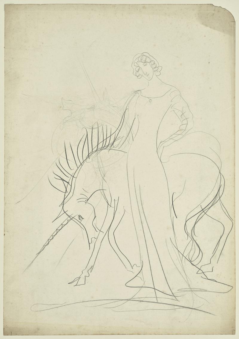 Lady Ottoline Morrell with a Unicorn