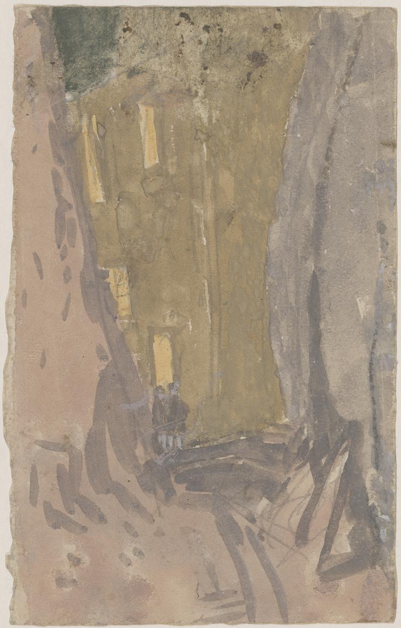 View of a town at night