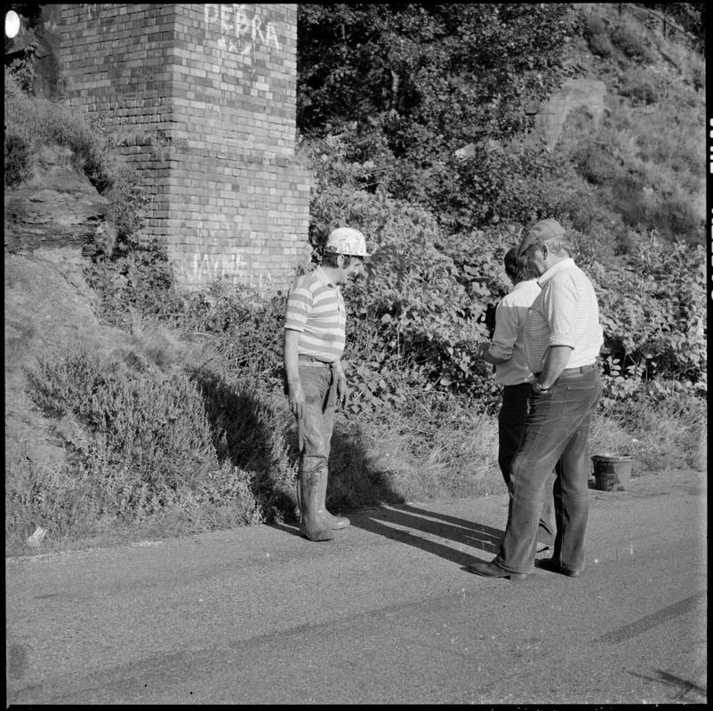 Black and white film negative showing No. 1 Level, Lewis Merthyr Colliery. 'No.1 Level Trehafod' is transcribed from original negative bag.