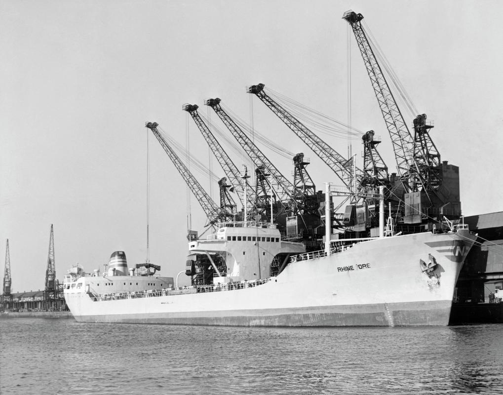 RHINE ORE at dockside, photograph