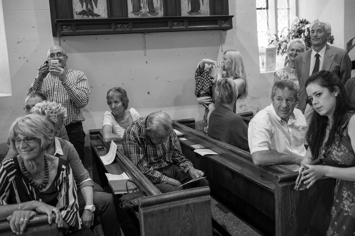 GB. WALES. Tintern. Christening at St Michael's church. 2013.