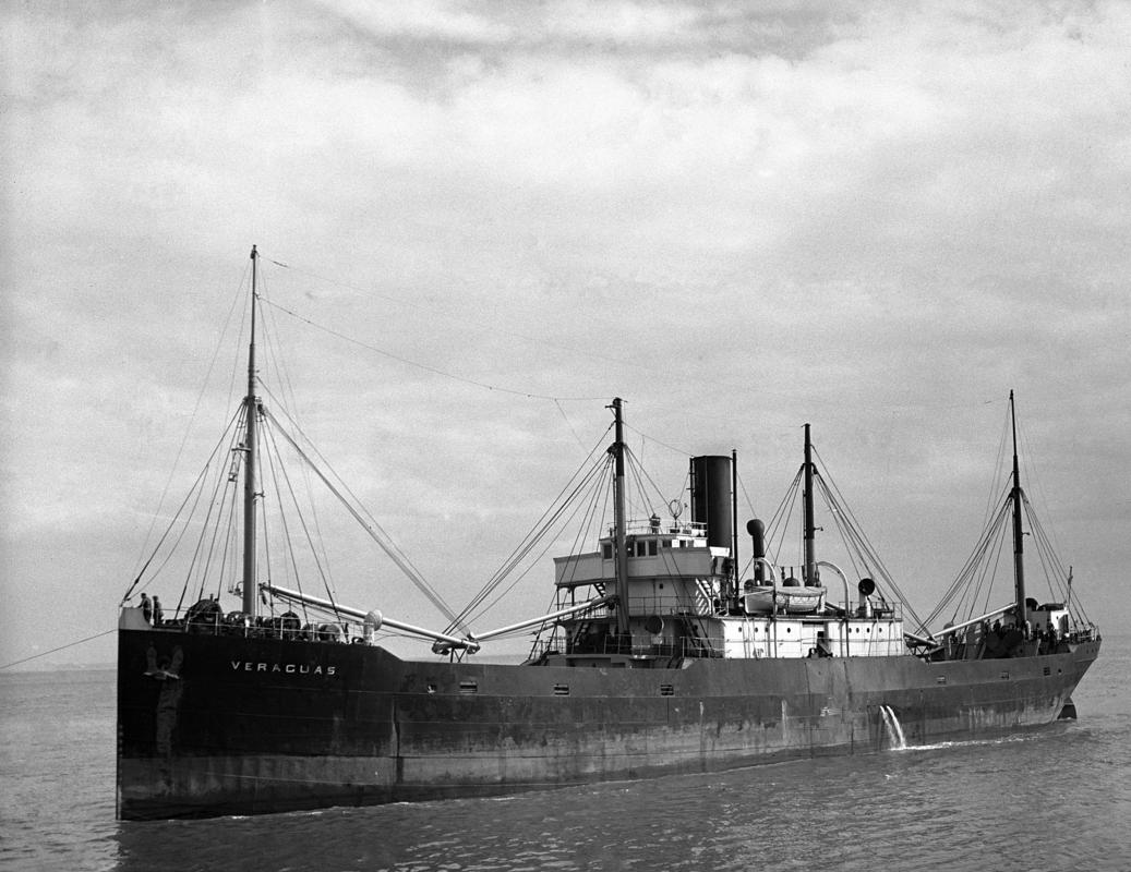 S.S. VERAGUAS, glass negative