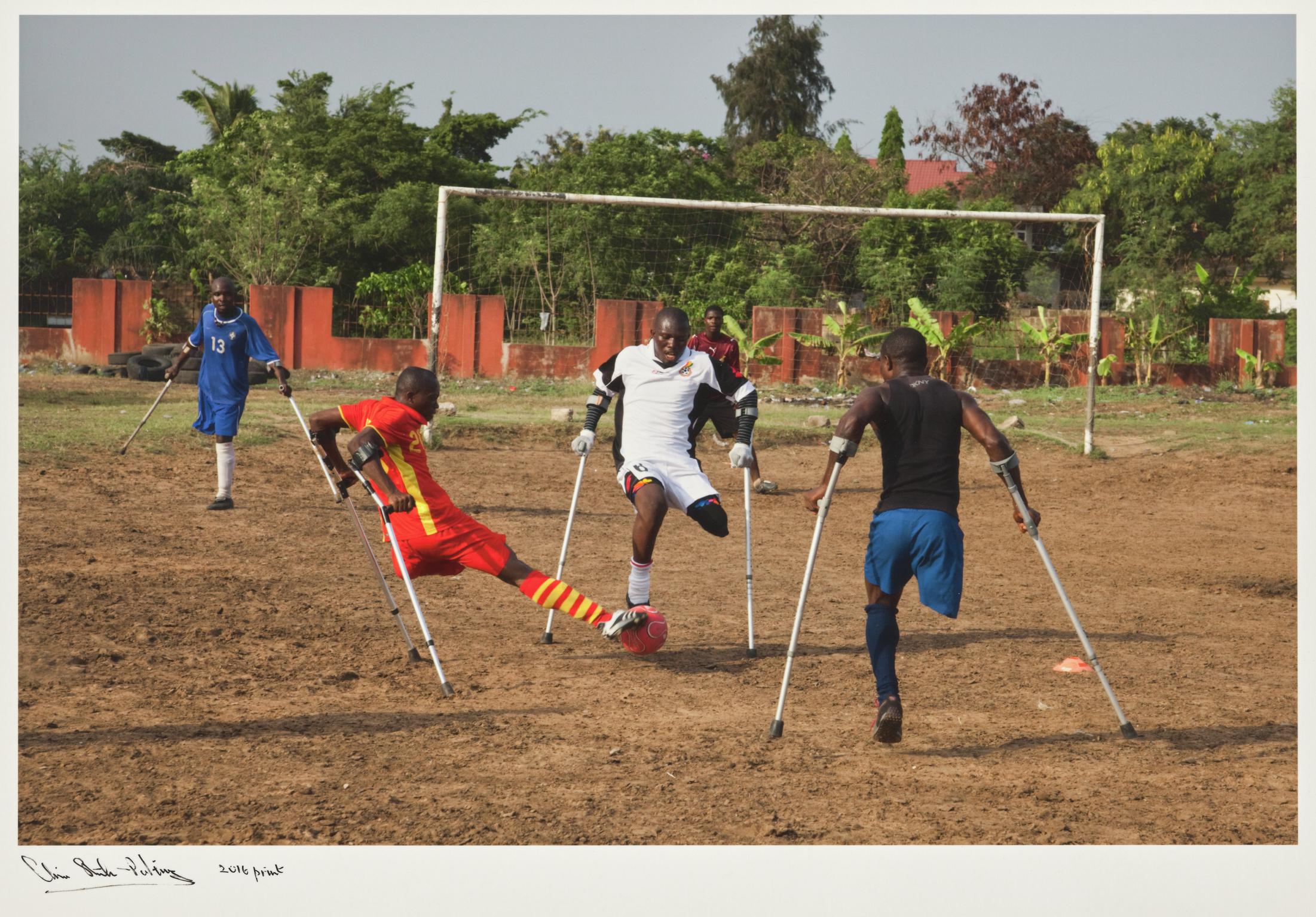 Ymarfer tîm pêl-droed Black Challenge Disabled – Accara, Ghana