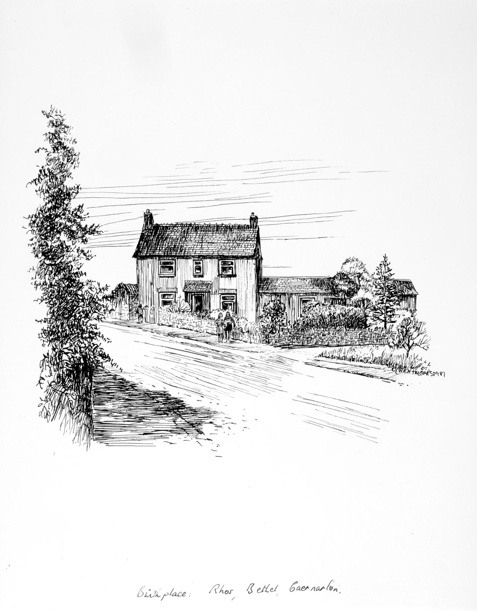 Rhos, Bethel, Near Caernarfon (print)