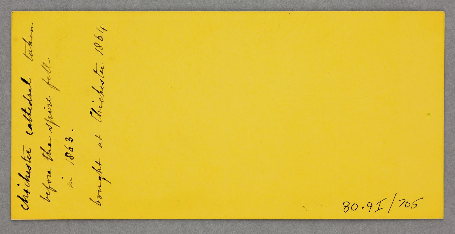 Chichester Cathedral, before the spire fell, photo