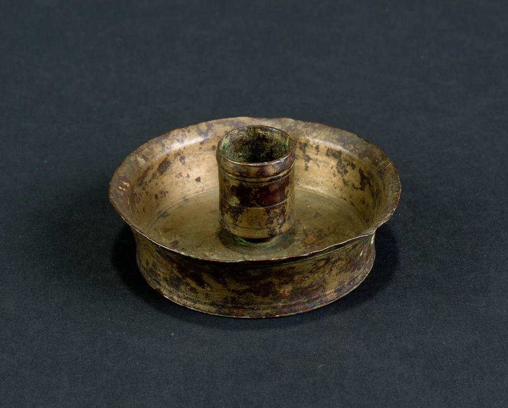 Medieval copper alloy candlestick