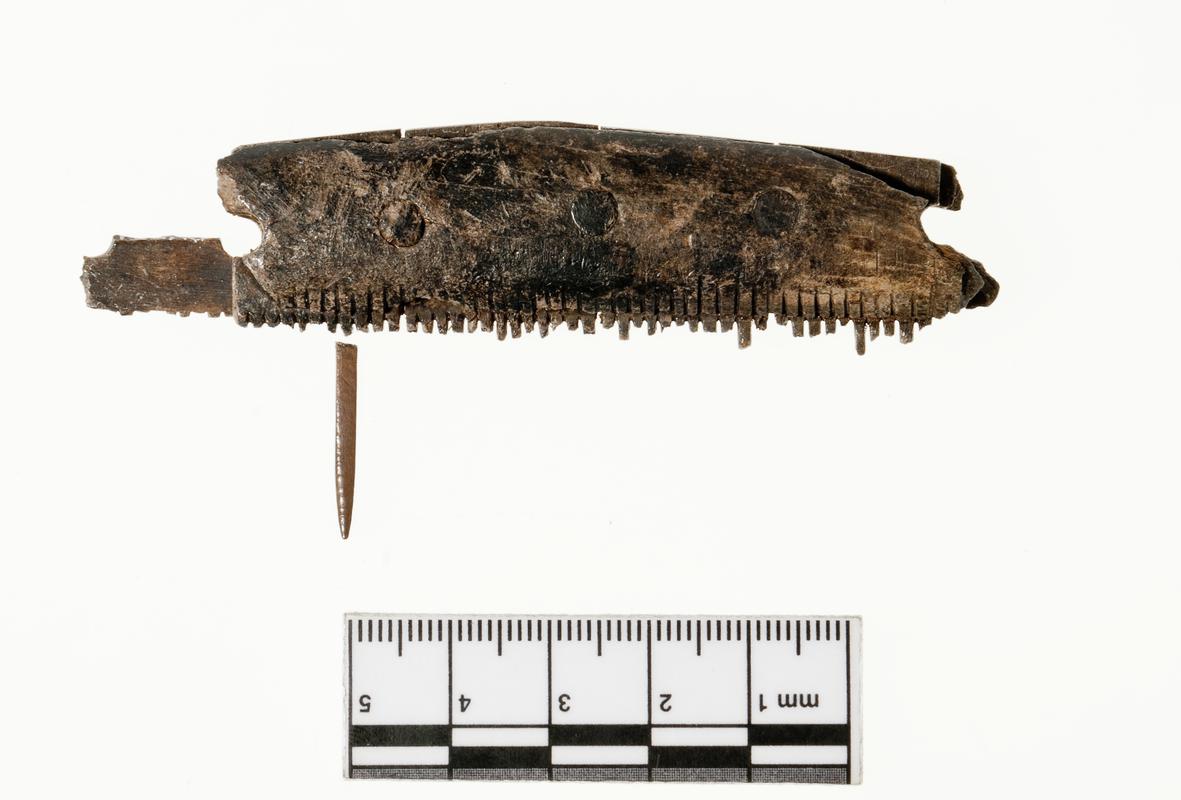 Bone comb fragment