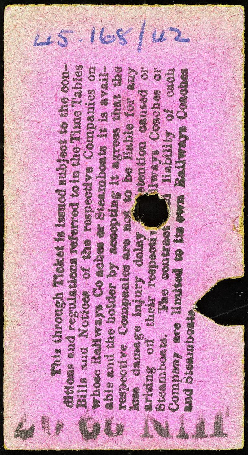 Barry Railway, ticket