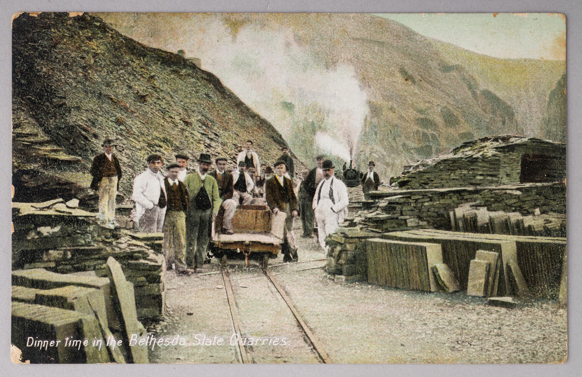 Dinner Time at the Bethesda Slate Quarries (postcard)