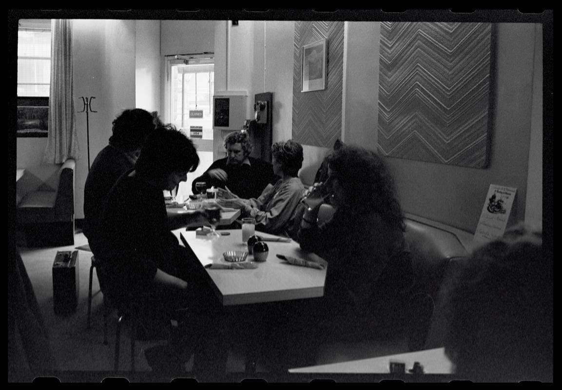 People eating in Exchange restaurant.