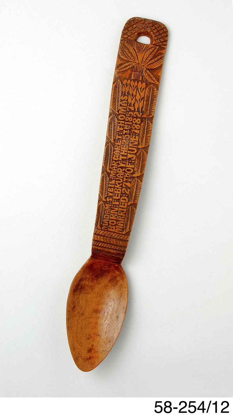 Carved spoon, part of set