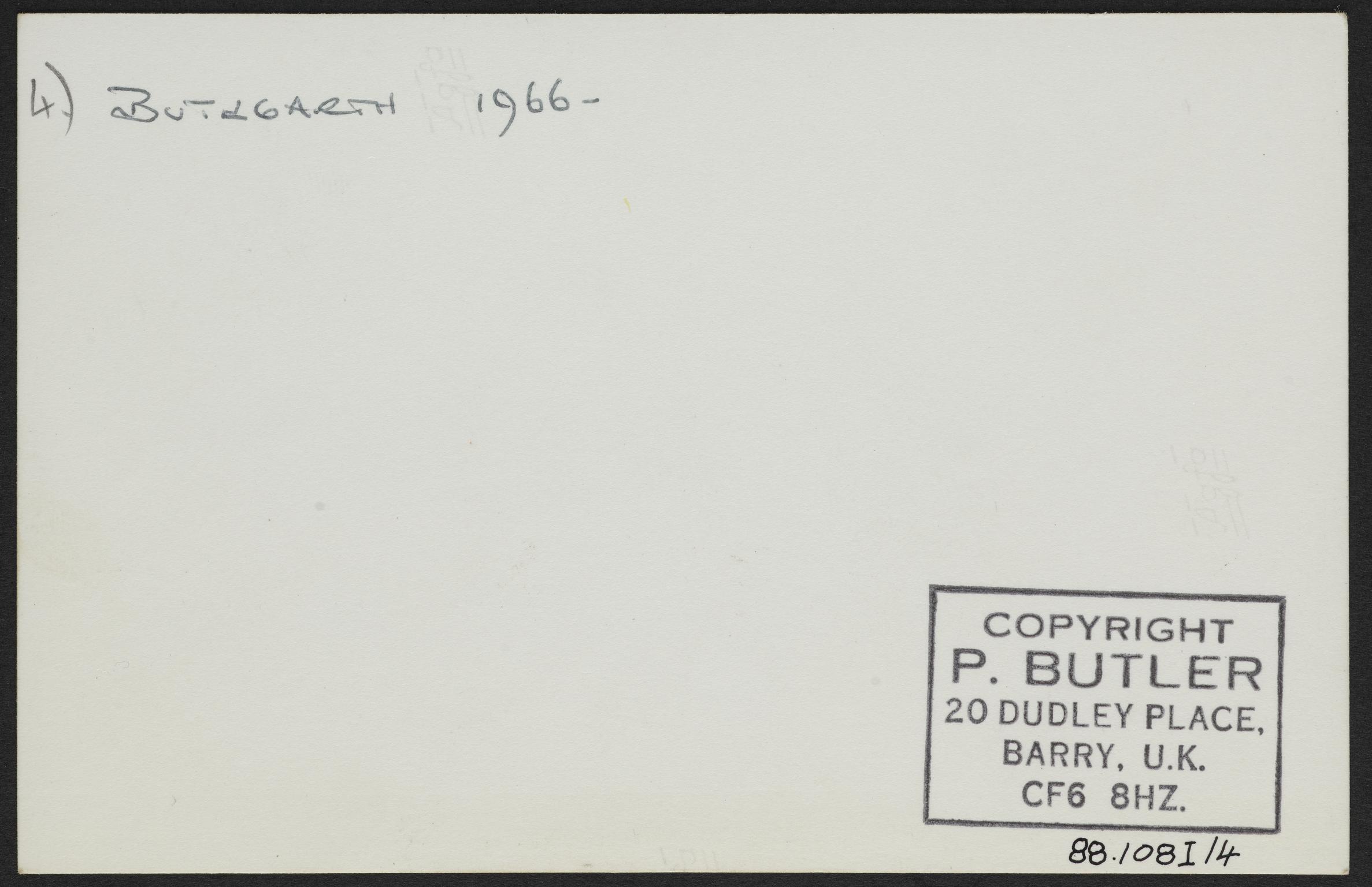 M.T. BUTEGARTH, postcard
