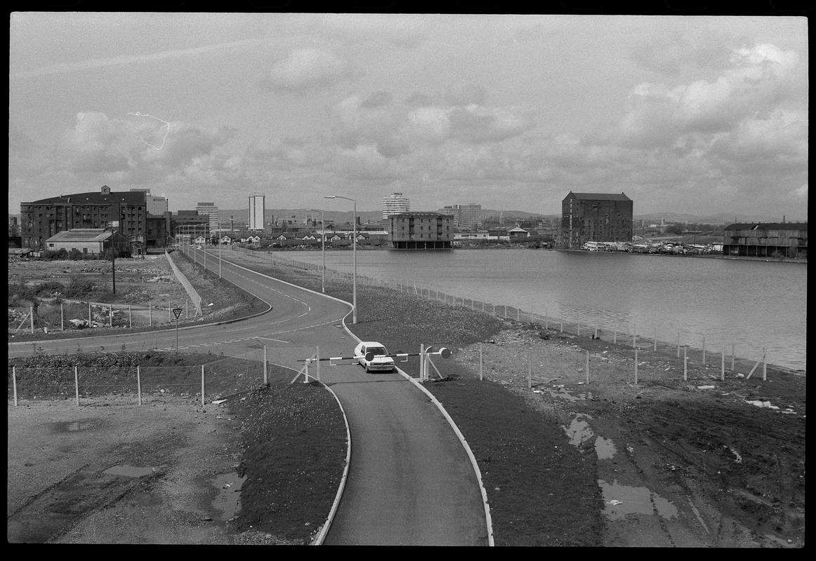 New road on west side of Bute East Dock.