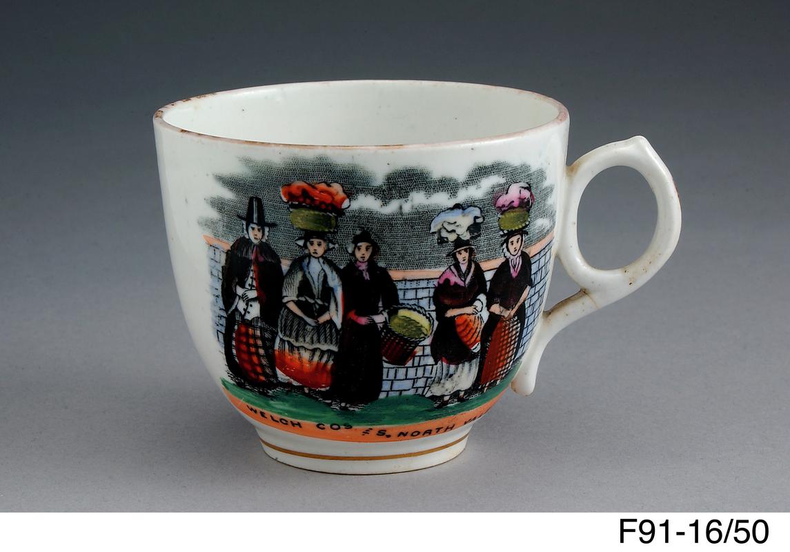Commemorative cup, Welsh costumes