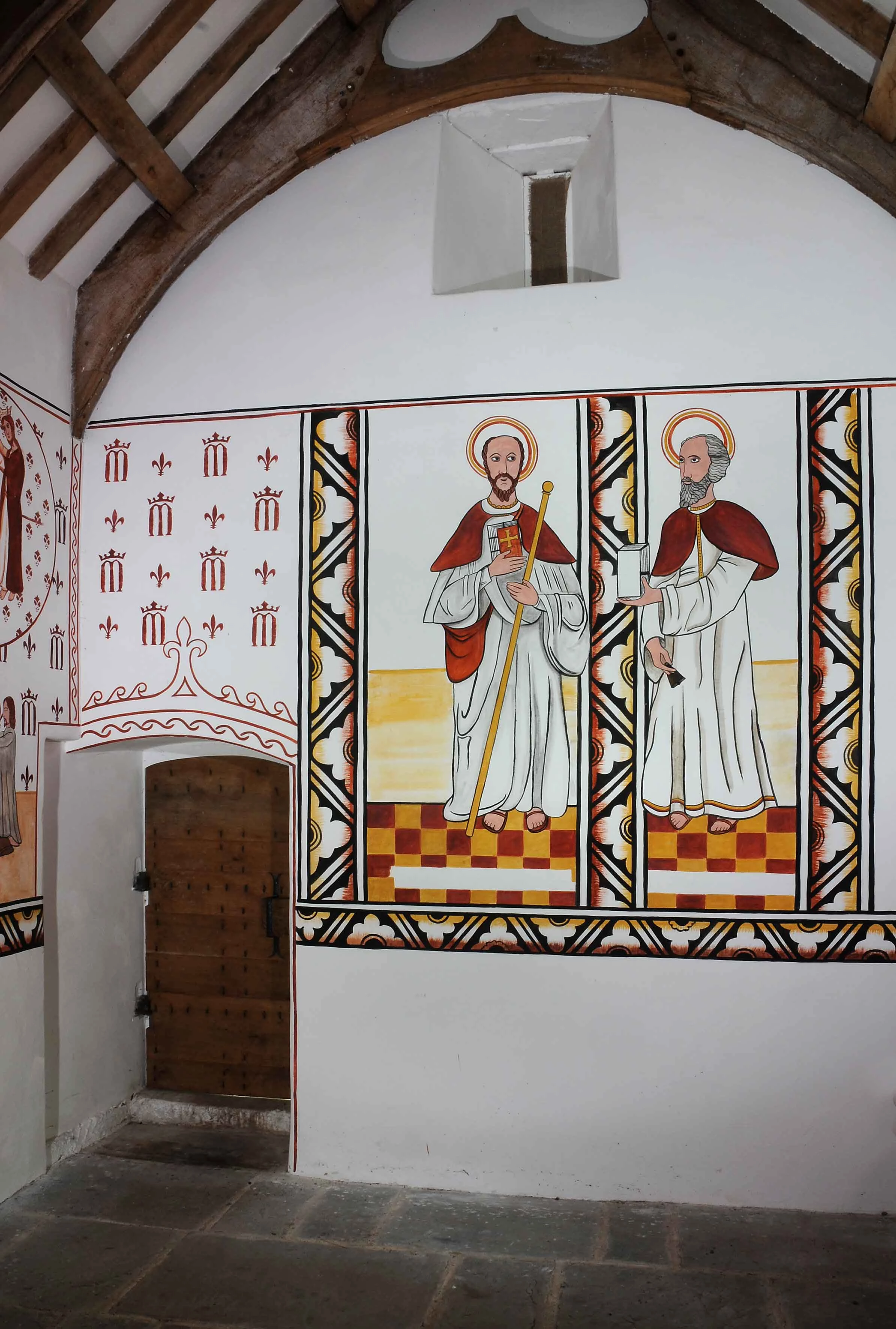 O'r chwith: Dewi Sant a Theilo Sant