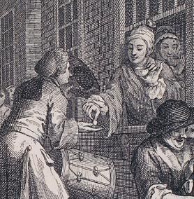 Manylyn o William Hogarth, 'Industry and Idleness: The Industrious 'Prentice Married', 1747 