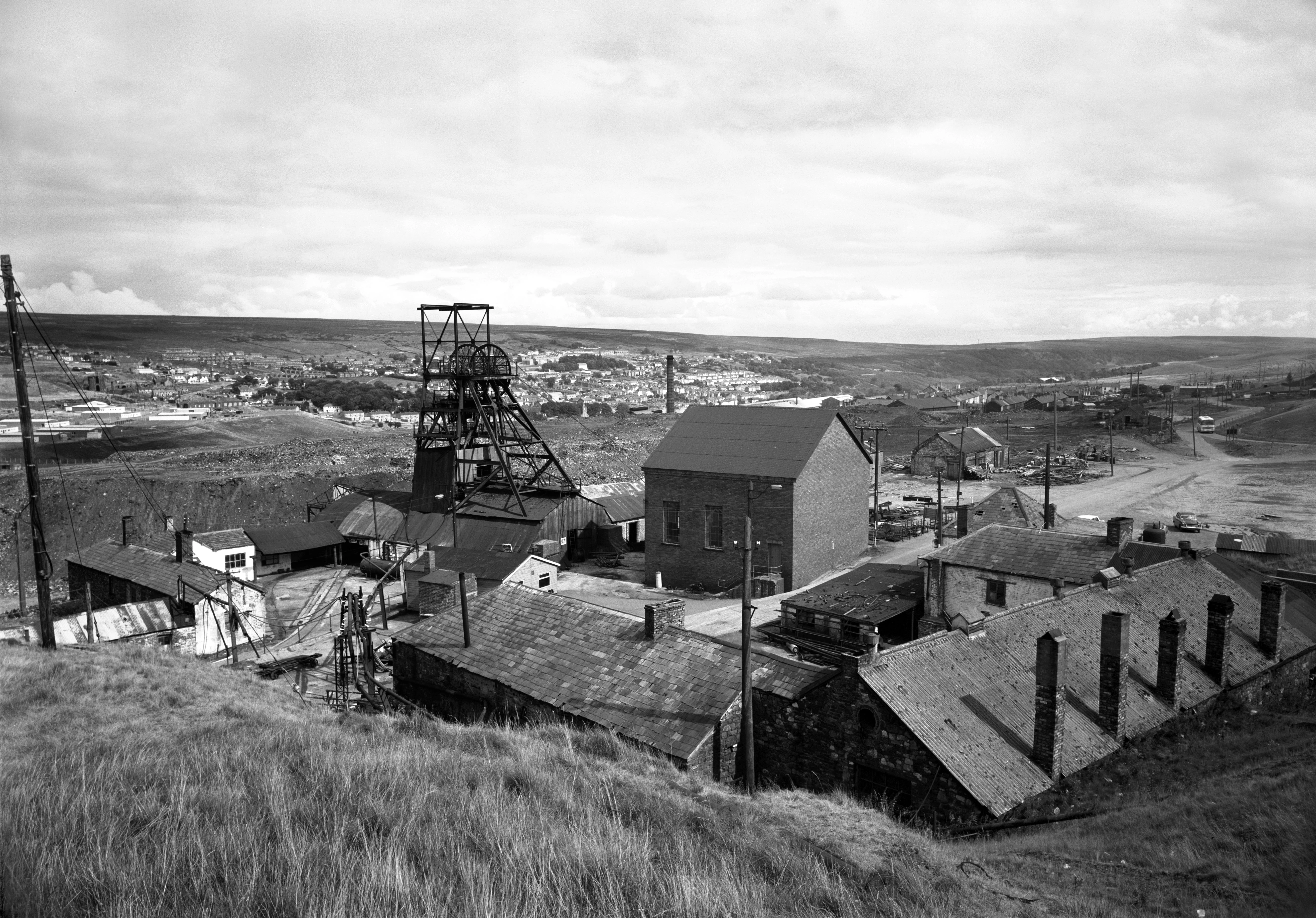 Golwg gyffredinol o'r wyneb, Big Pit 1975.