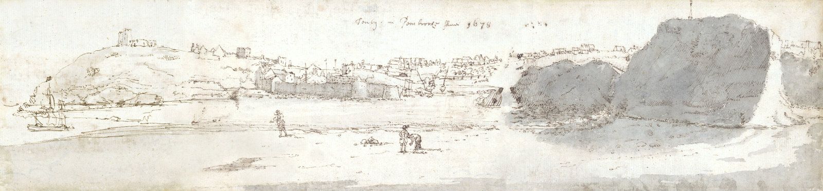 <em>Dinbych-y-Pysgod</em> (1678) Francis Place.
