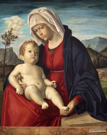 Cima da Conegliano (1459 - 1517), <em>Y Forwyn a'r Plentyn</em>