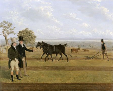 Sir Charles Morgan at the Castleton ploughing match, 1845