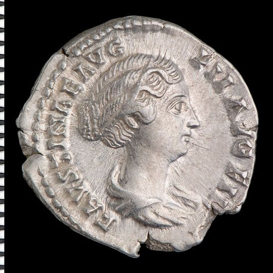Faustina II, merch Antoninus Pius, gwraig Marcus