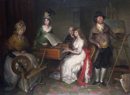 Thomas Jones (1743-1803) and his family, 1797 (oil on canvas)