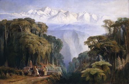 Kinchenjunga from Darjeeling, 1877 (oil on canvas)