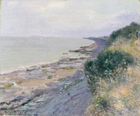 The Cliff at Penarth, Evening, Low tide, 1897 (oil on canvas)